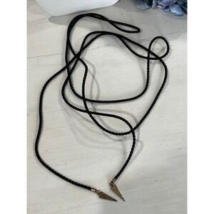 Cord Necklace Gold Spike‎ Pendant Western Boho Chic Fashion Jewelry
